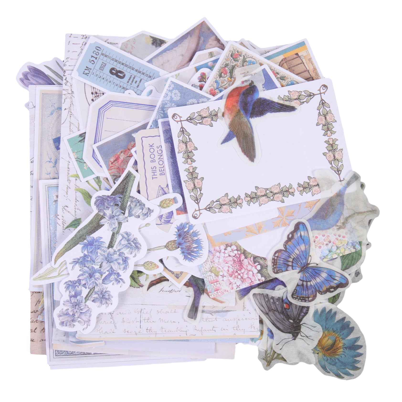 Lurrose 4sets Carta Da Scrapbook Vintage Con Adesivi Creativi Per Decorazioni Fai Da Te Materiali Per Album Fotografico e Artigianato Per Biglietti e Decorazioni Personali