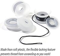 Vista 7 de The Beadsmith Bob-EEZ - Manejo de cables - Bobinas de hilo sin enredos con pesos de 0.85 oz - 1-7/8 pulgadas, bolsa de 8 piezas - Organización