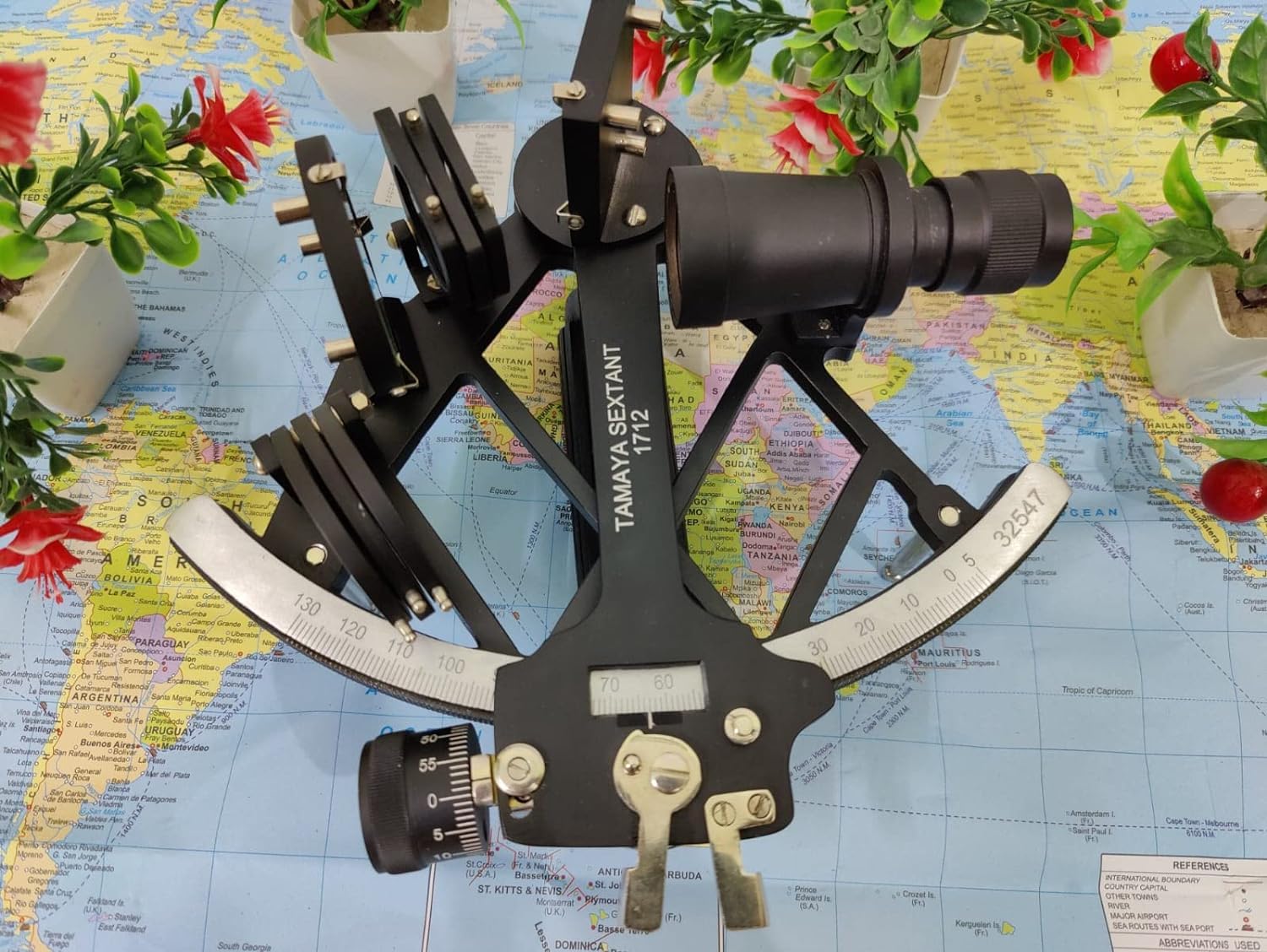 Black Brass Nautical Sextant-Vintage Navigation Antique Let You Take Altitude Readings Very Accurately