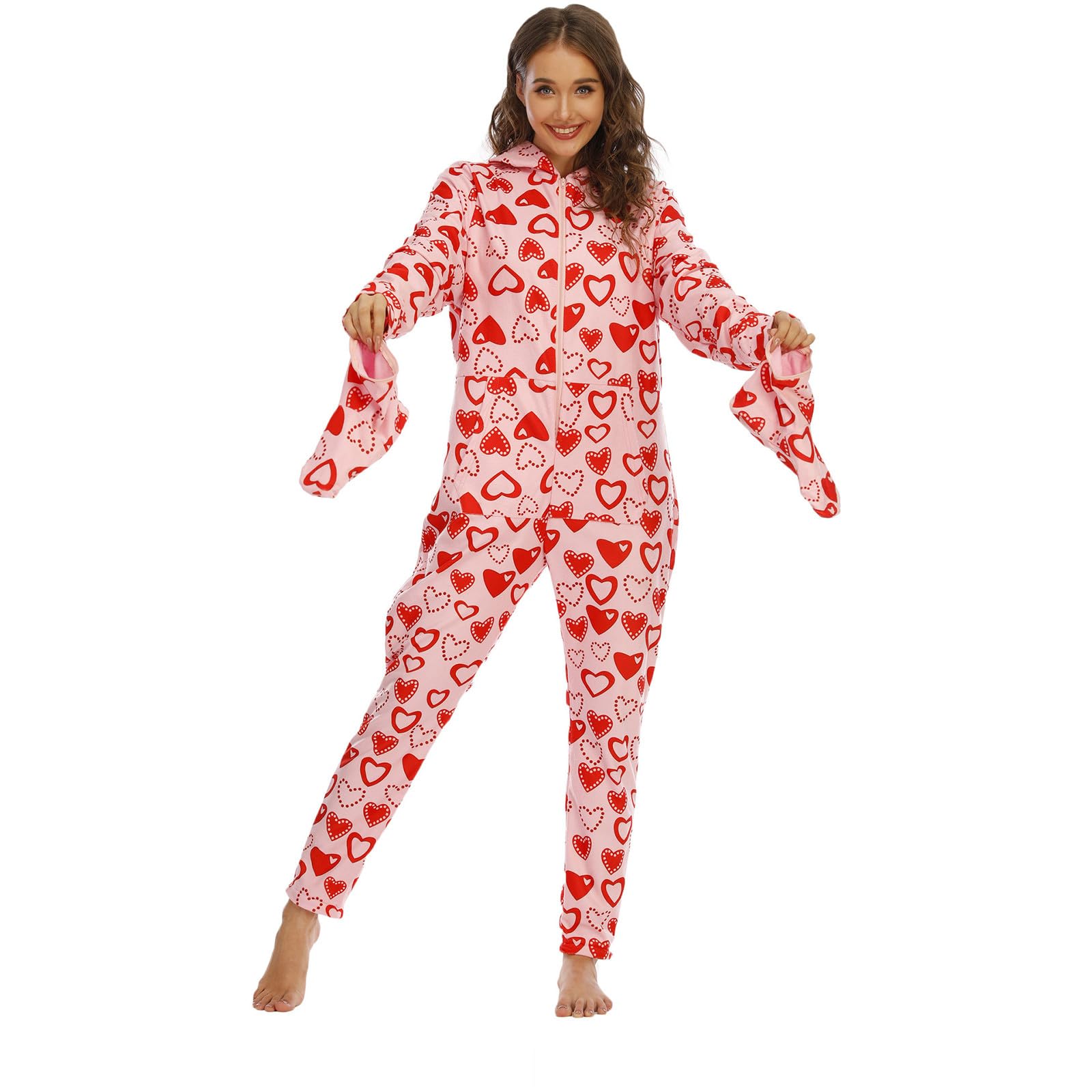 Pigiama Donna Tuta Intera Con Apertura, Pigiama Inverno, Monopezzo Flanella Tutine Sleepwear Romper Casa Tempo Libero Flanella Family Estetici Comodi Baggy Ispessito