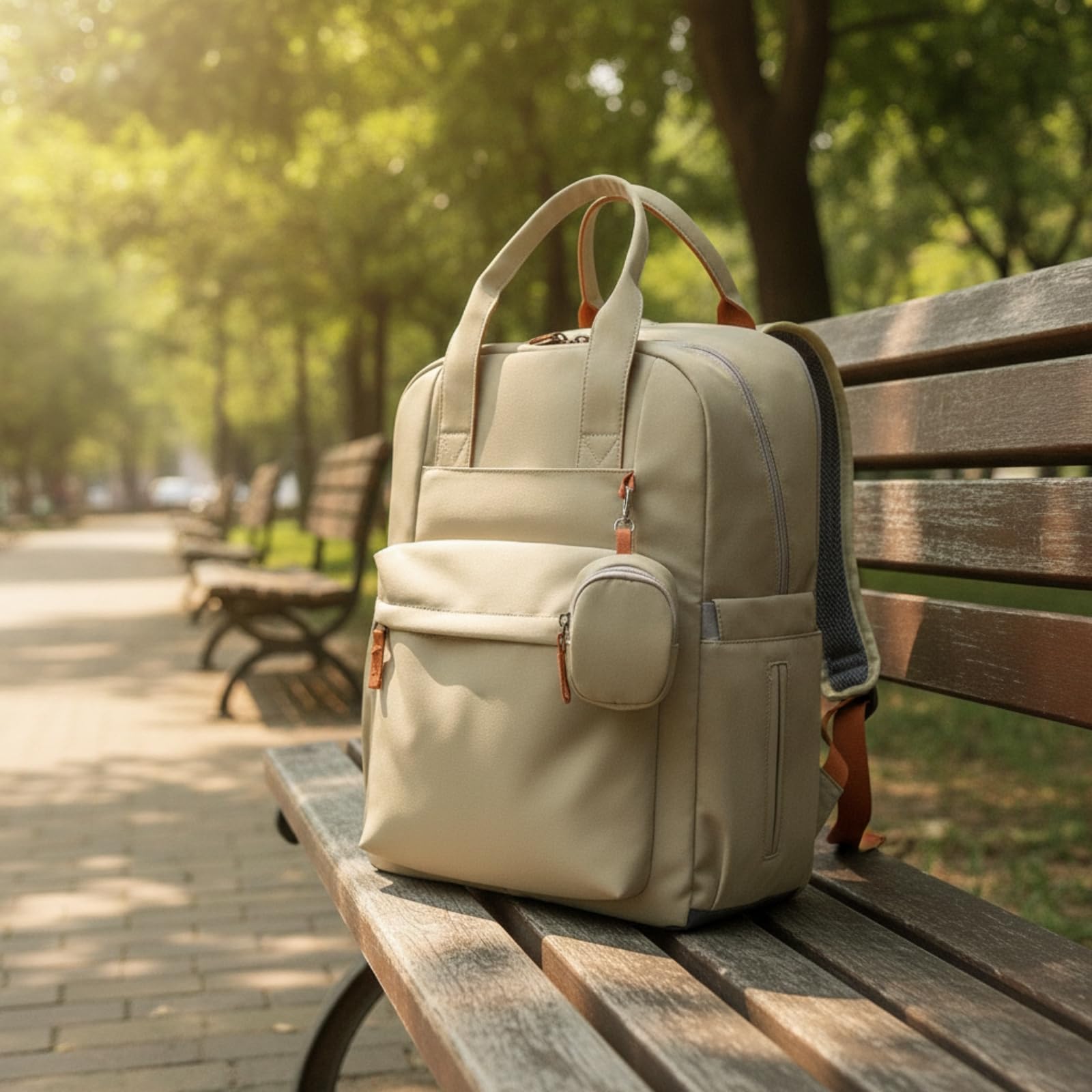 Sac à à Langer Sac à Couches Sac de Maternité Rangement Organisé avec Grande Ouverture et Poches Latérales Fermetures Zippées Pratiques Adapté aux, Vert, Vert