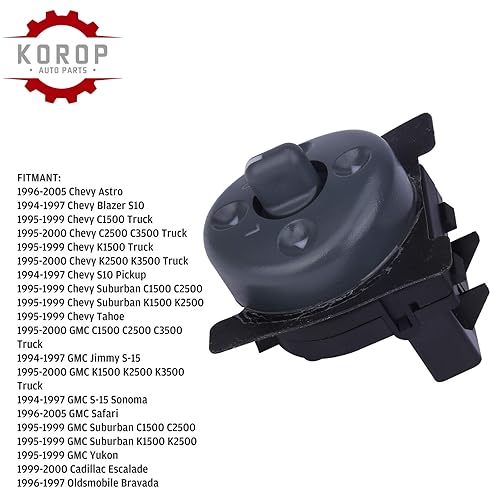 Miniatura 3 de Interruptor de espejo eléctrico de repuesto # 15009690, 19209371, 901-000 se adapta a Chev-y GM-C Cadilla-c Olds-Mobile Interruptor de control del