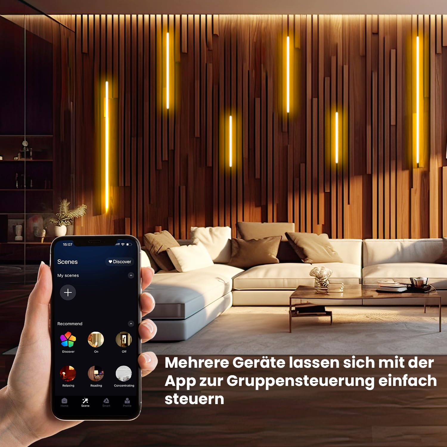 SHUNLEE 6 Rollen Schwarzer Neon LED für Akustikpaneele, WiFi 2700K Warmweiß LED Streifen für Akustikpaneele Beleuchtung, Flexible Neon Silikon für Akustik Panel, Wandpaneele (50cm*2+70cm*2+110cm*2)