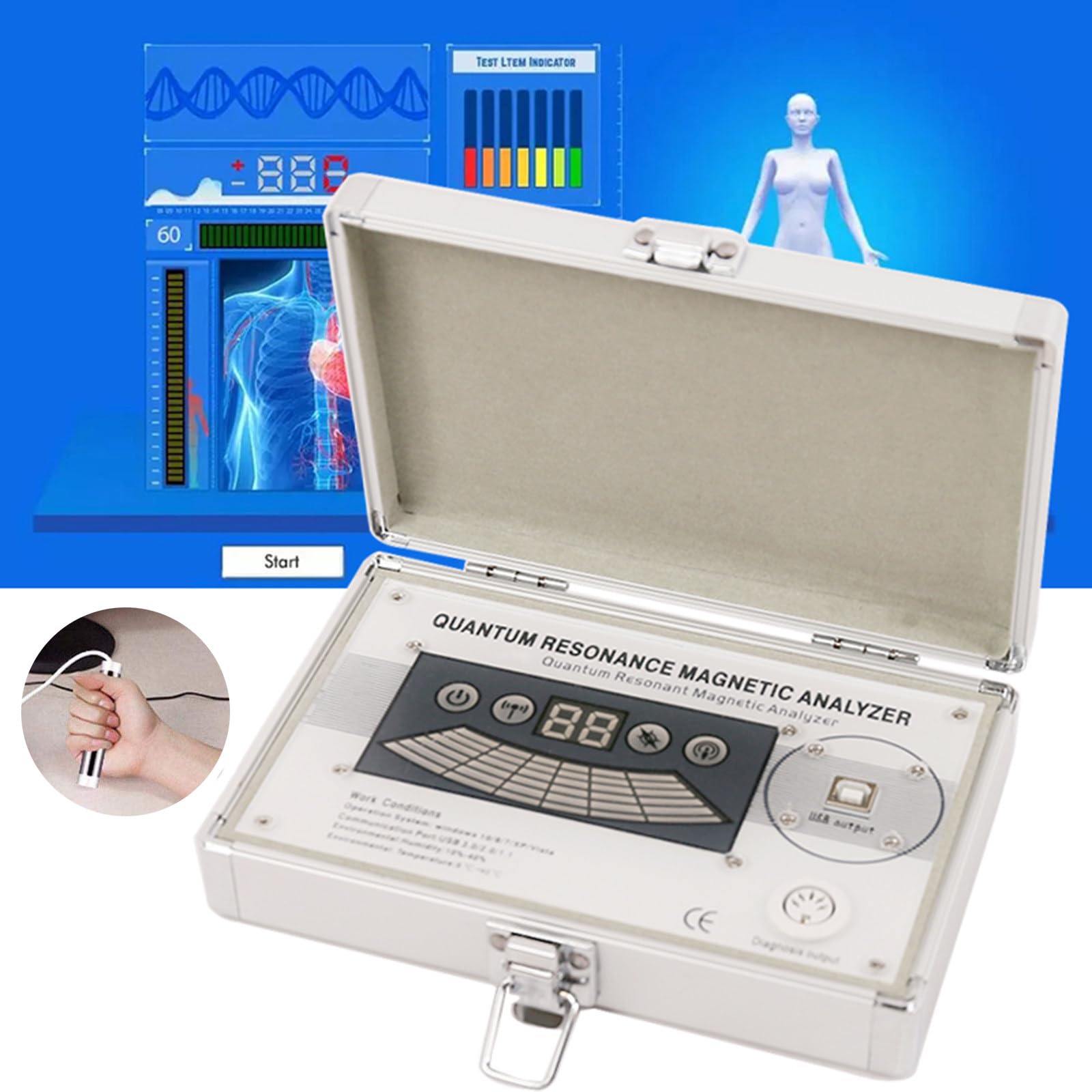 Analizzatore Qantum, Analizzatore Corporeo Quantum Health - 45 Report, Analizzatore Magnetico A Risonanza Quantistica, Scanner Sanitario Multifunzionale Subhealth Con Analisi Dinamica 3D