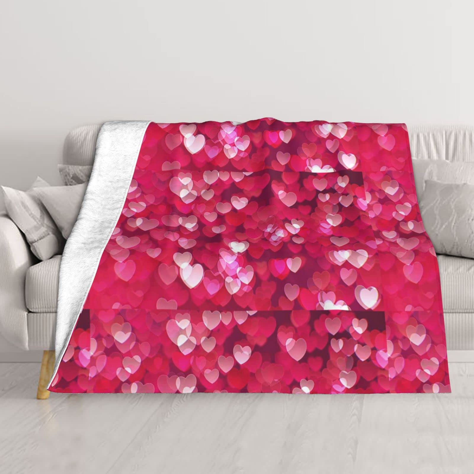 Couverture en peluche lit et canapé 203x152 - Plaid chaud doux toutes saisons voyage