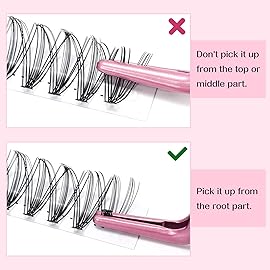 280 Pcs Individual Lashes 20D-C-0.07-9-16mix Cluster Lashes 10D 20D C D Curl Wispy Lashes Bottom Lashes DIY Lashes At Home20D-C-0.07-9-16mix