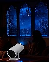 Vista 1 de VistaCast Mini proyector inteligente de 210 con pantalla extra grande Más de 20 escenas de ventana Proyector de ventana de castillo, pantalla