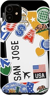 iPhone 11 Airport and Airline Tags - Boarding Pass of USA, San Jose Case