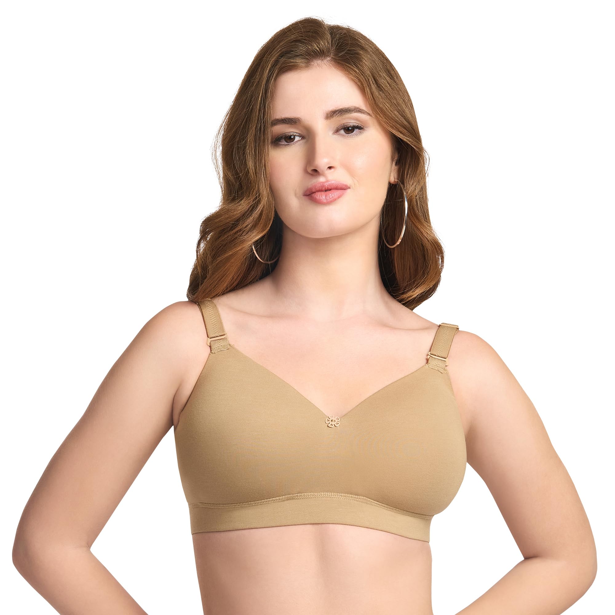 trylo Bestie Women's Bra Soft Padded Non Wired, Available in C/D/E Cups, Sizes 32 to 40 & Available Color White/Black/Skin.-picture-18