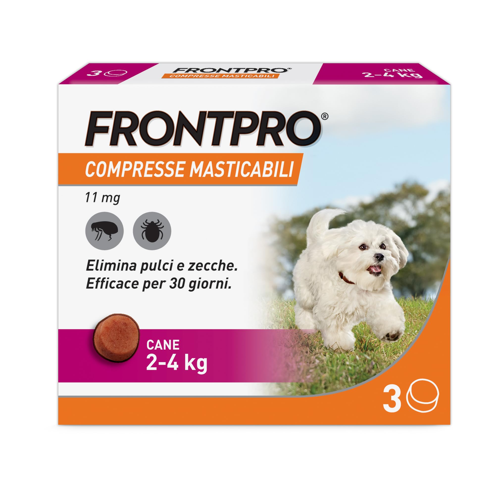 Frontpro 3 compresse 2-4kg 11,3mg