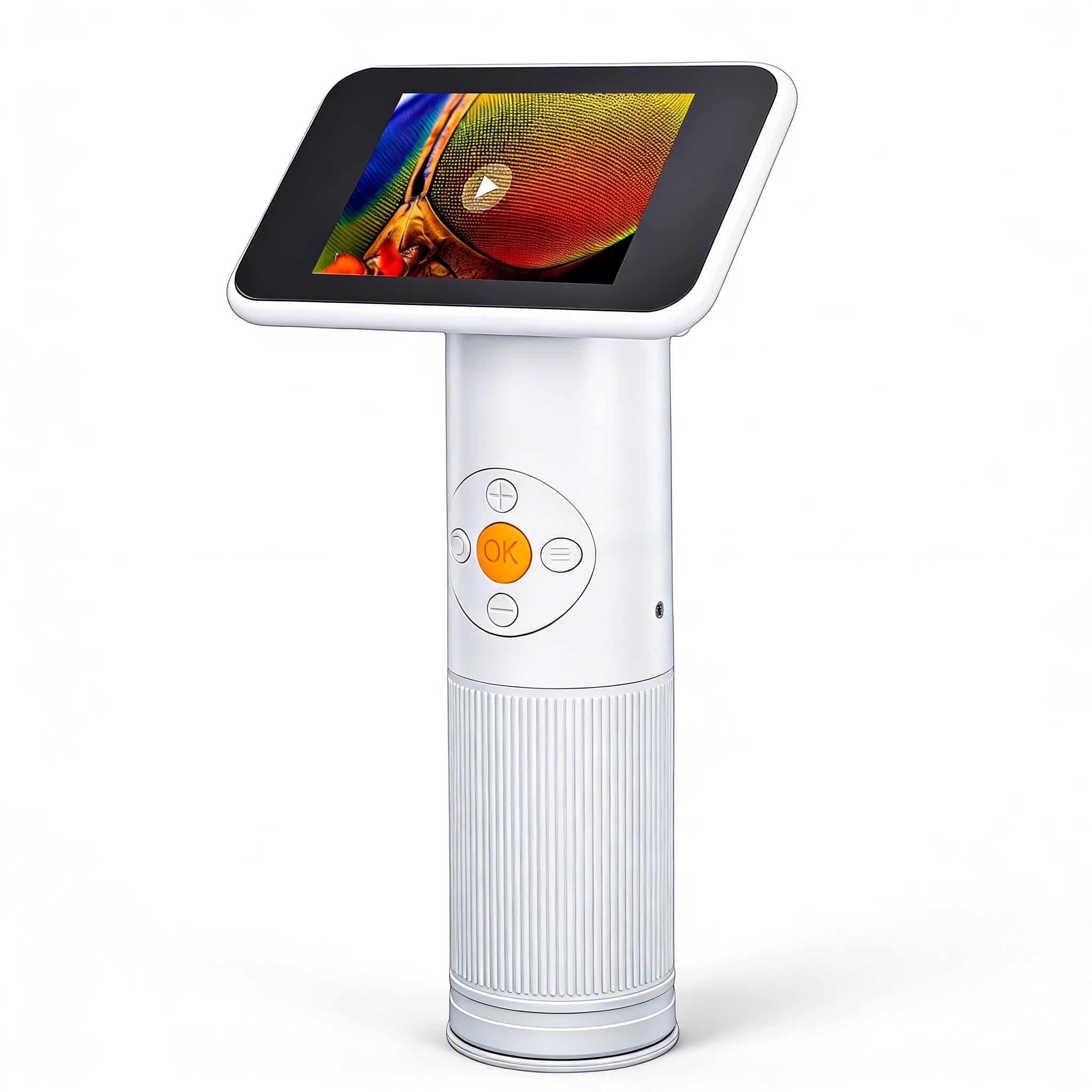 Dpofirs Microscopio Digitale 4K, Microscopio Tascabile Portatile con Ingrandimento 1600X con Schermo HD da 2,8 Pollici e 8 Luci LED, Strumento Scientifico Portatile