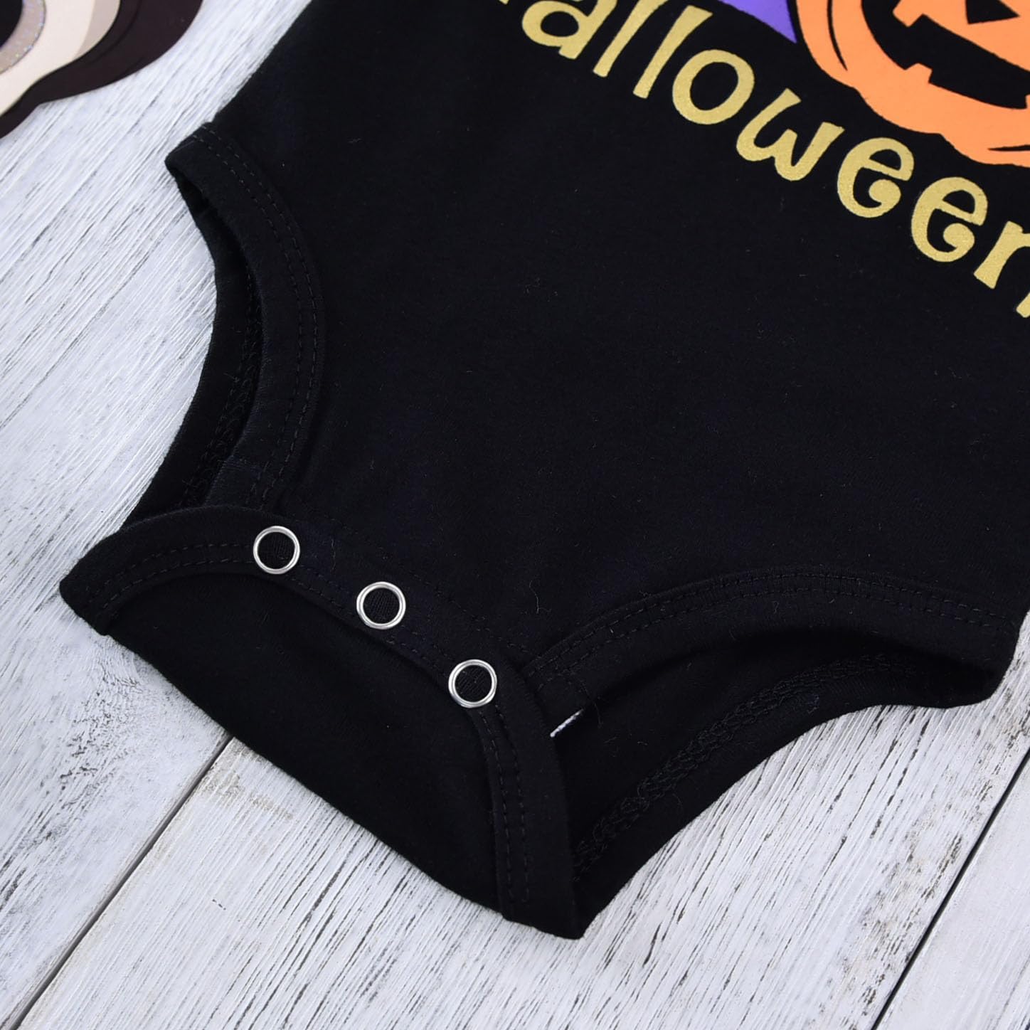 My First Halloween Outfit for Baby Girl Pumpkin Bodysuit and Tutu Skirt with Bow Headband Clothes 3 Pcs Set - Image 4