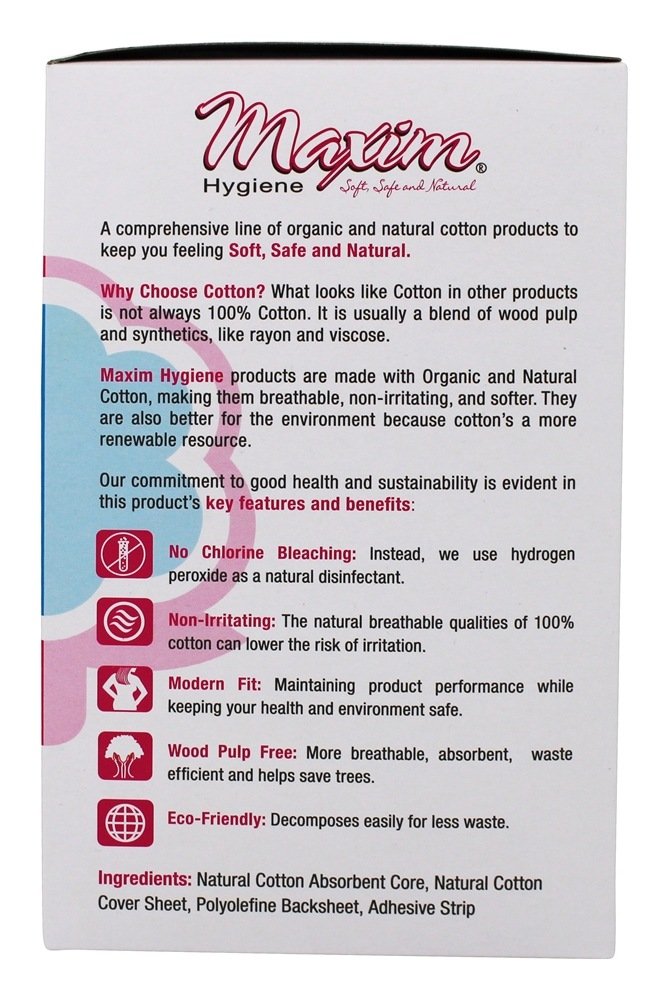 Maxim® Natural Cotton Disposable Nursing Pads, Biodegradable. Hypoallergenic, No GMO, Cruelty Free, 30 Count, 1 Pack