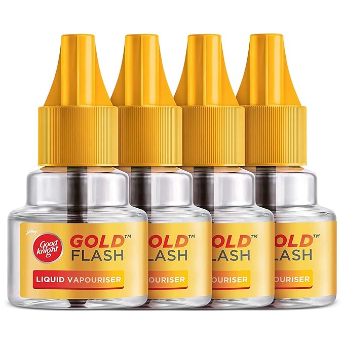 Good knight Gold Flash Liquid Vapourizer | Mosquito Repellent Refill | Pack of 4 (45ml each) at Rs. 275