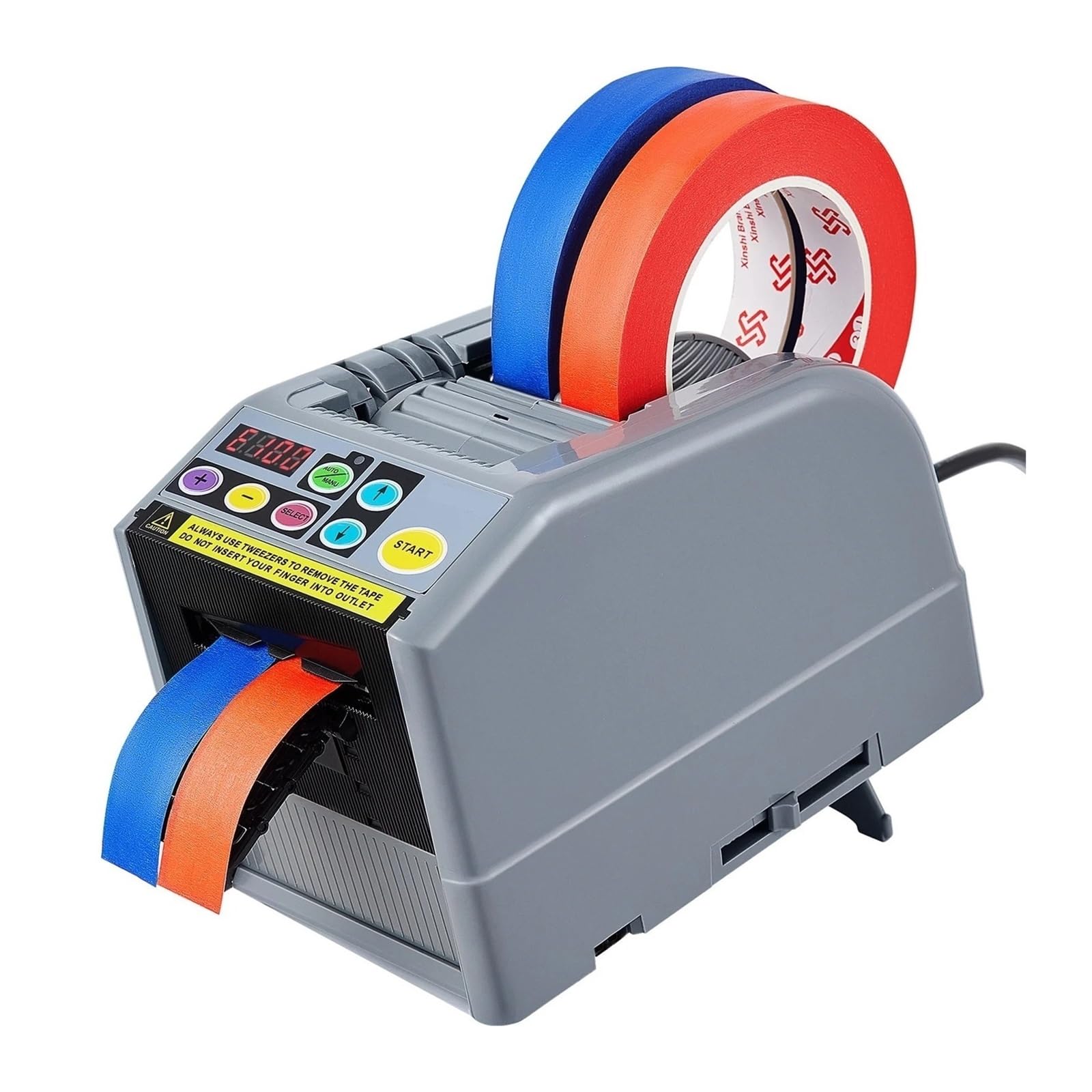 Distributore di nastro adesivo, Distributore automatico di nastro adesivo elettrico, macchina confezionatrice con taglierina adesiva per spedizioni, scuole