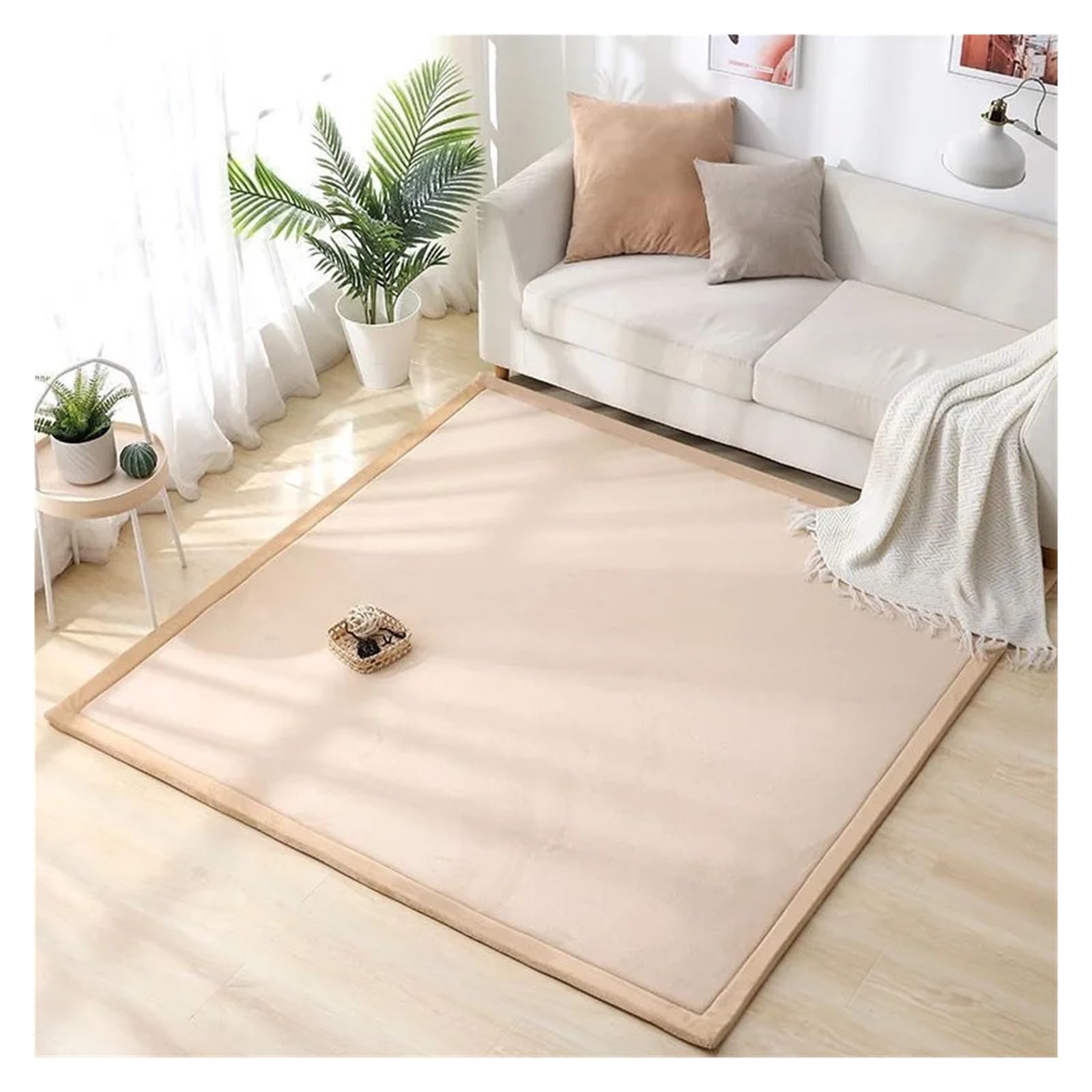Tapis polaire de corail 140x200 décoration maison pour grand tapis de salon camel