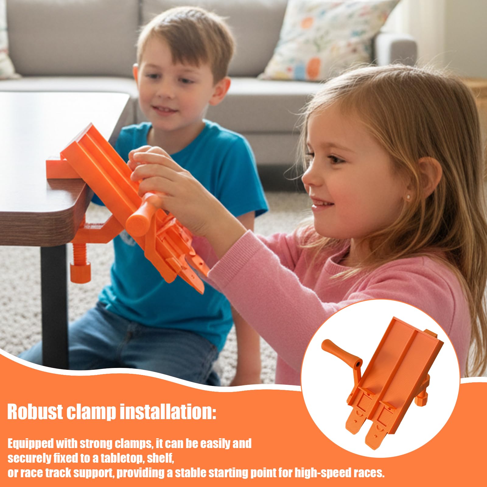 SUNUCO 2 Lane Track Starter Gate Compatible with Hot Wheels Racetracks Magnetic Launch Gate with Clamp Boost Track Performance & Fair Starts - Image 4