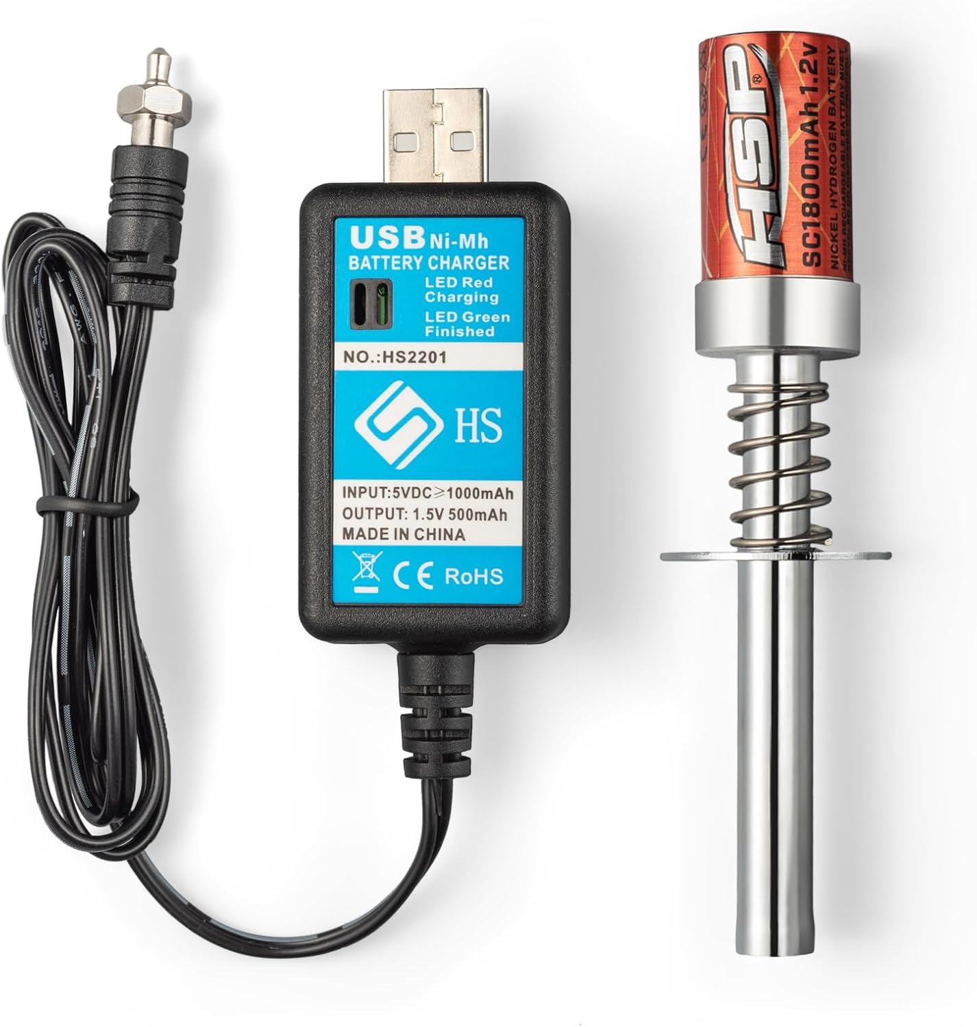 HSP Starter Kit Glow Plug Igniter with Battery USB Charger