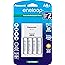 Panasonic K-KJ17MCA4BA Advanced Individual Cell Battery Charger Pack with 4 AA eneloop 2100 Cycle Rechargeable Batteries