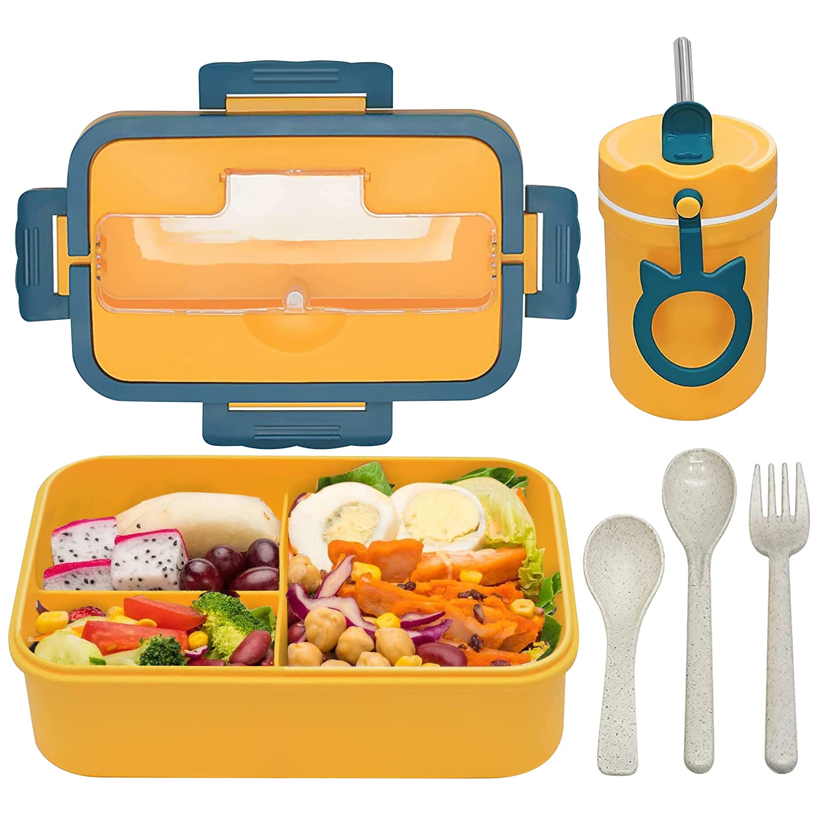Buy Maxware Bento Box with Lids, Lunch Box Kit 3In1 Compartment with