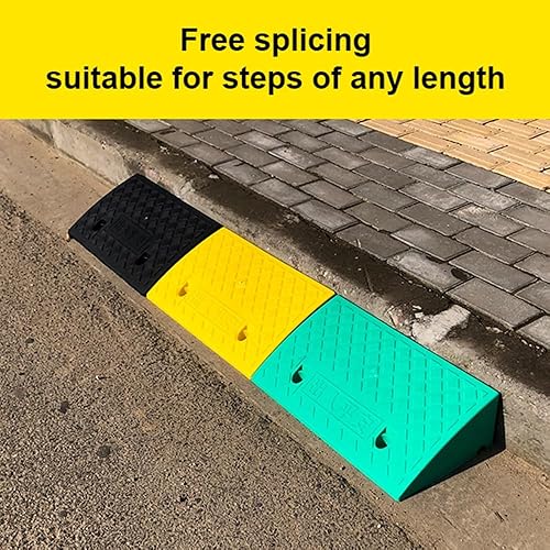 Miniatura 4 de ZJIEX Rampa de umbral de goma de 2 pulgadas y 3 pulgadas para calzadas, rampa antideslizante para silla de ruedas, rampas para sillas de ruedas