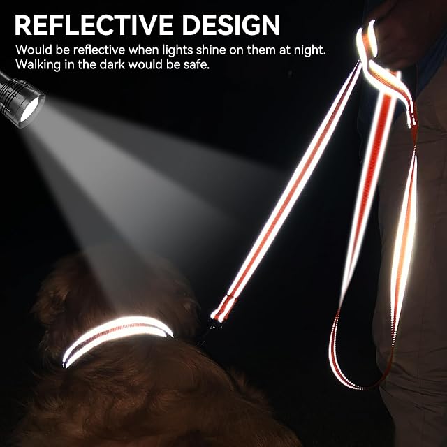 Foto 4 de 6 de Joytale Correa para Perro Reflectante de Doble Cara, Correa para Perros con Mango Acolchado