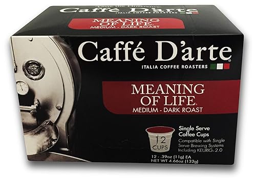 Caffe D'arte Café de una sola porción, significado de la vida, 12 unidades