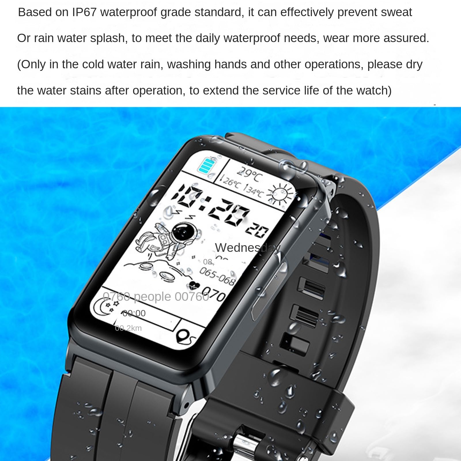 EP01 Smartwatch EKG PPG HRV Health Smart Watch z kaloriami, temperaturą GPS, robienie zdjęć (różowy)