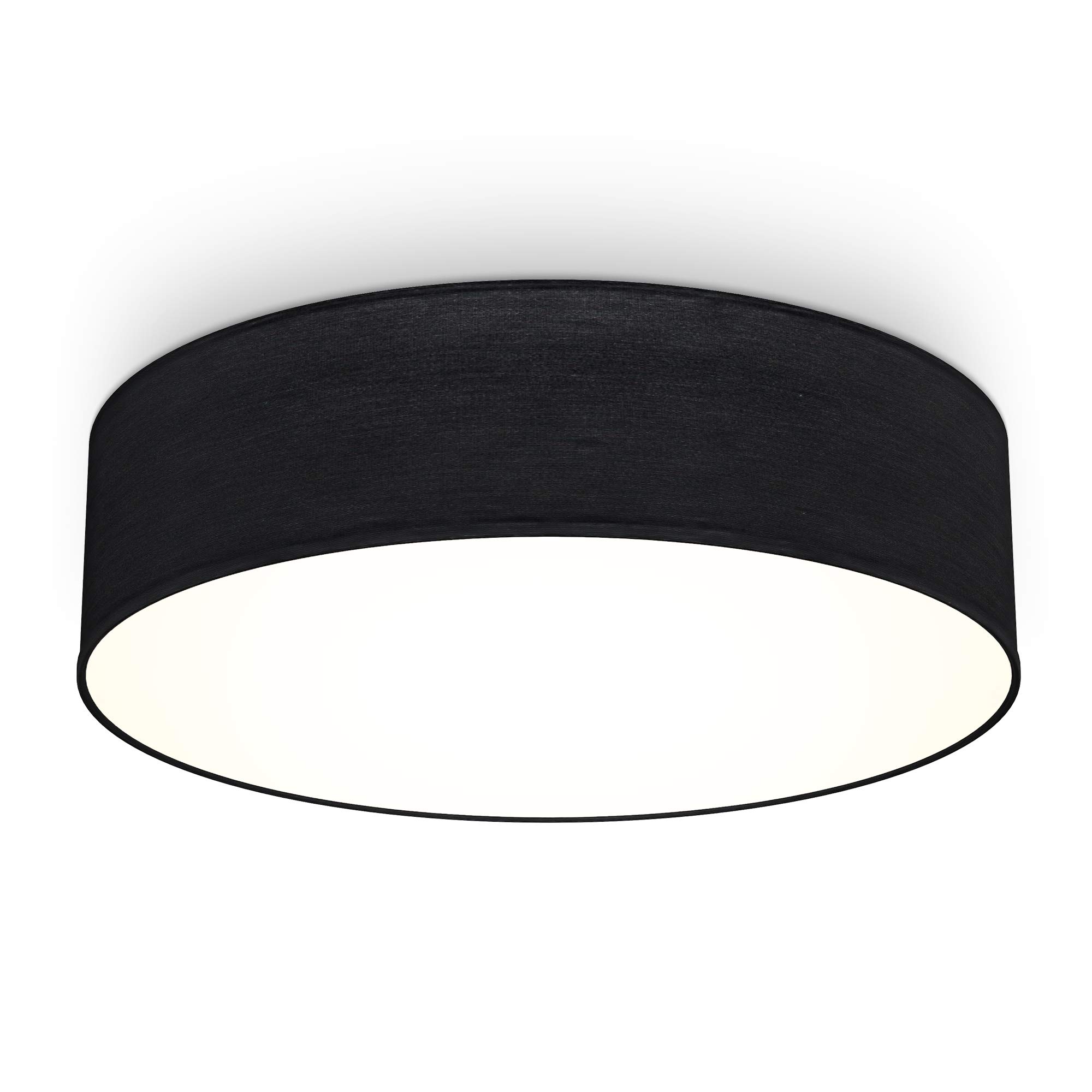 Buy B.K.Licht Ceiling Lamp Shade, Ø38cm/15in, Black Fabric, 2 E27