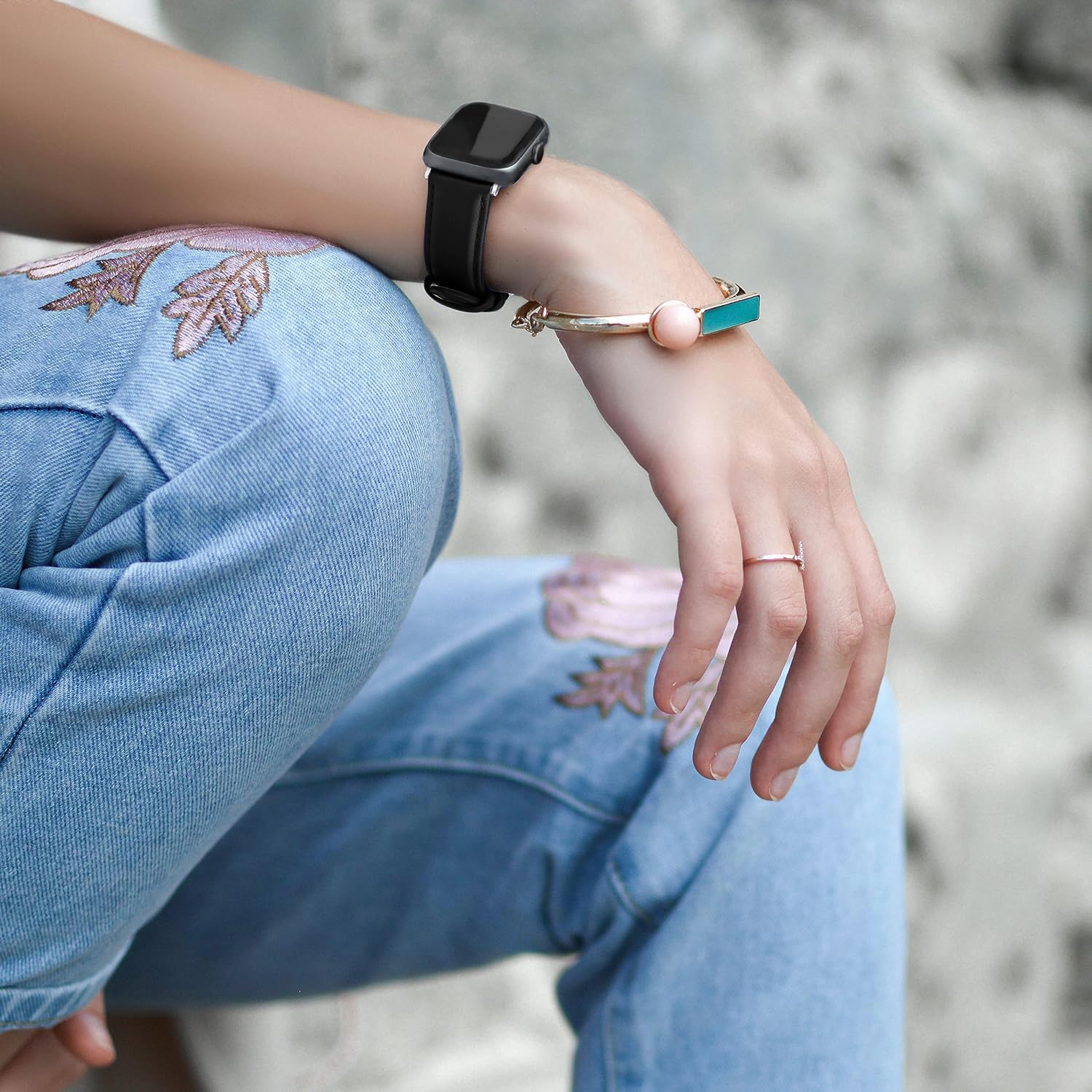 Correa de reloj de cuero genuino compatible con Woneligo/Fitpolo Smart Watch IDW13, pulsera de repuesto de cuero suave para reloj FITVII H56/ID208Plus/Gydom/Enomir/Amzhero/TOOBUR/MILOUZ/Tensky 3