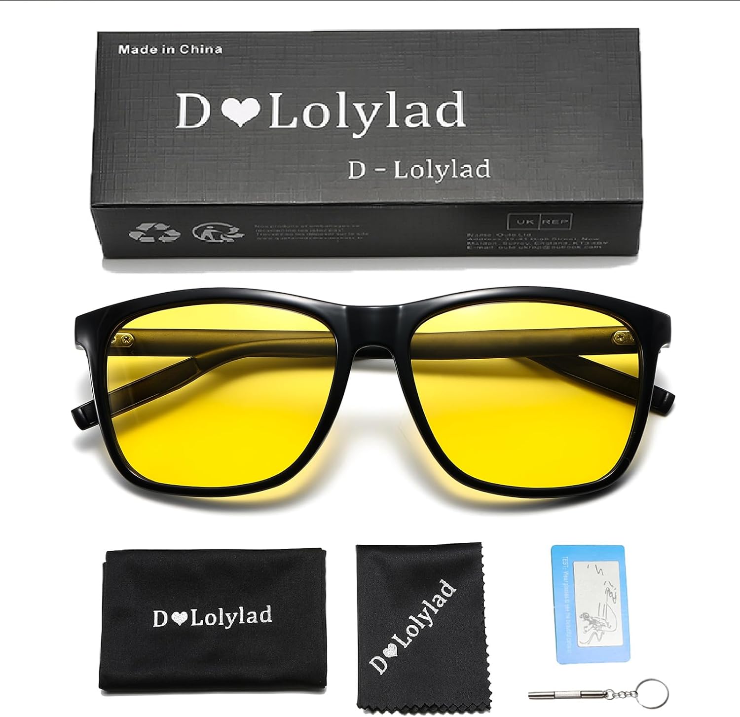 Night Driving Glasses for Men Women - Yellow Lens HD Nighttime Glasses Anti Glare and Enhance Vision - Image 5