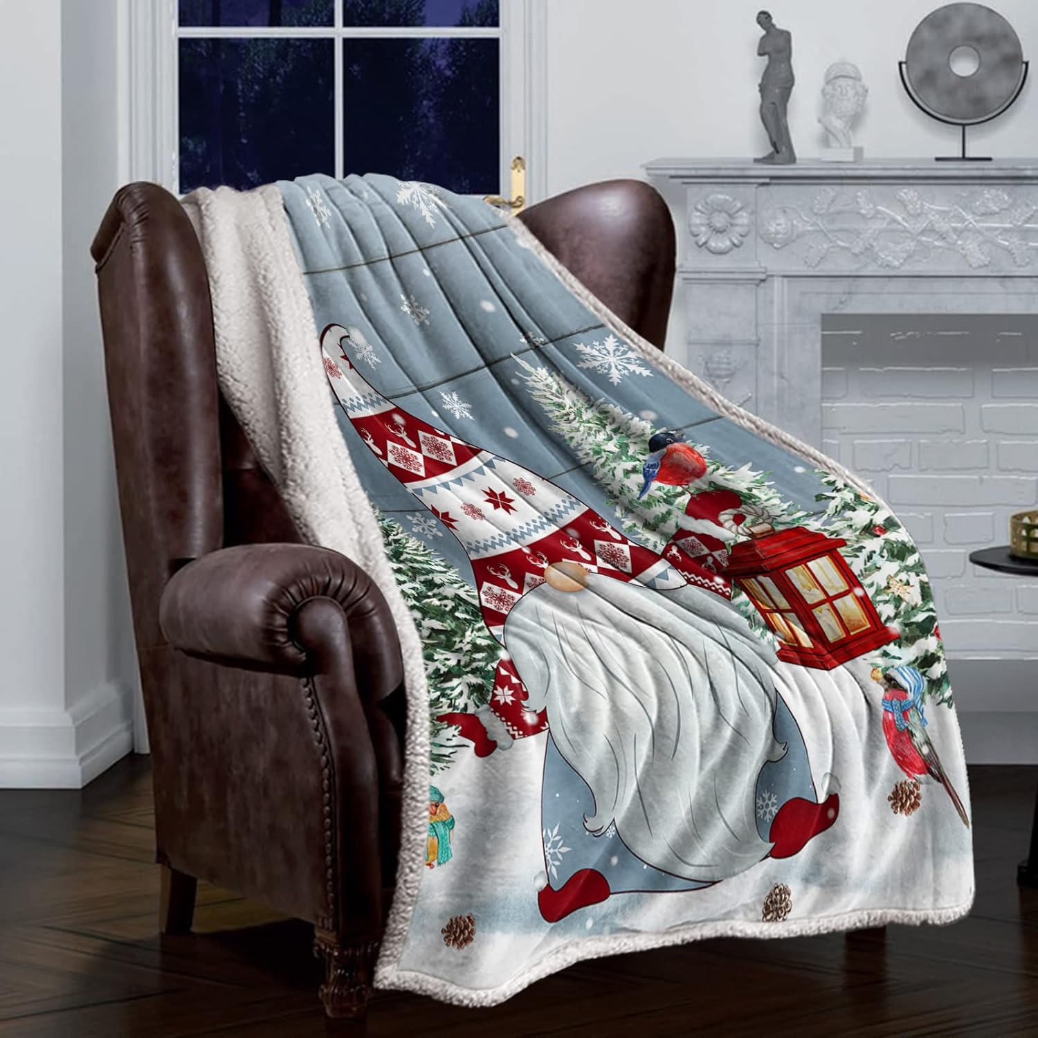 Sherpa Fleece Throws Blanket Lightweight Blankets Farmhouse