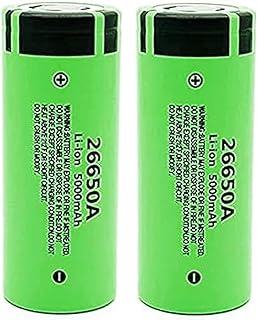 Svenirven 26650 Rechargeable Battery, 2pcs 3.7 Volts 26650A Rechargeable Battery is Suitable for Electronic Devices Such as Strong Light flashlights