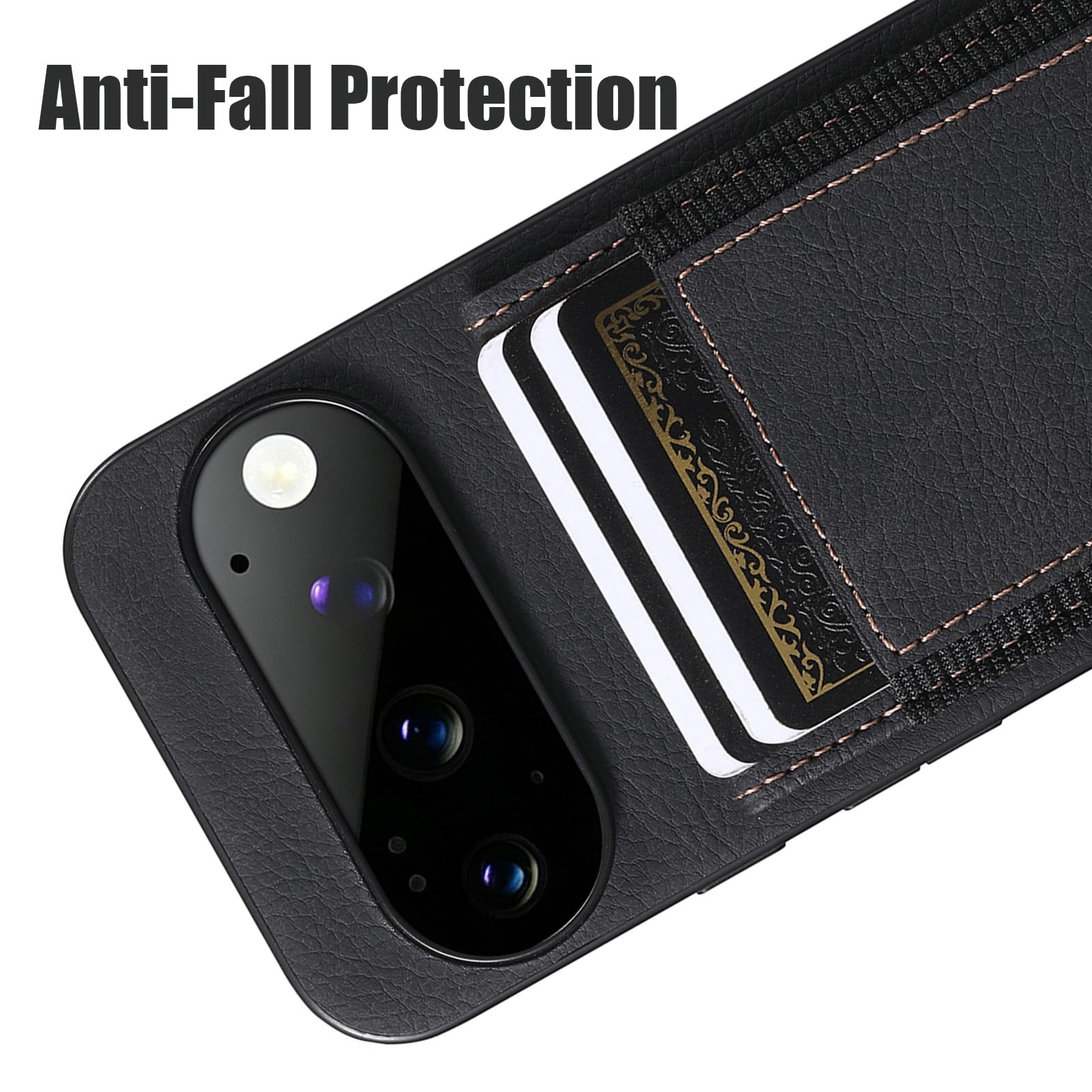 Cienkie etui do Google Pixel 11ProXL/11 Pro/11, skórzane przegródki na
