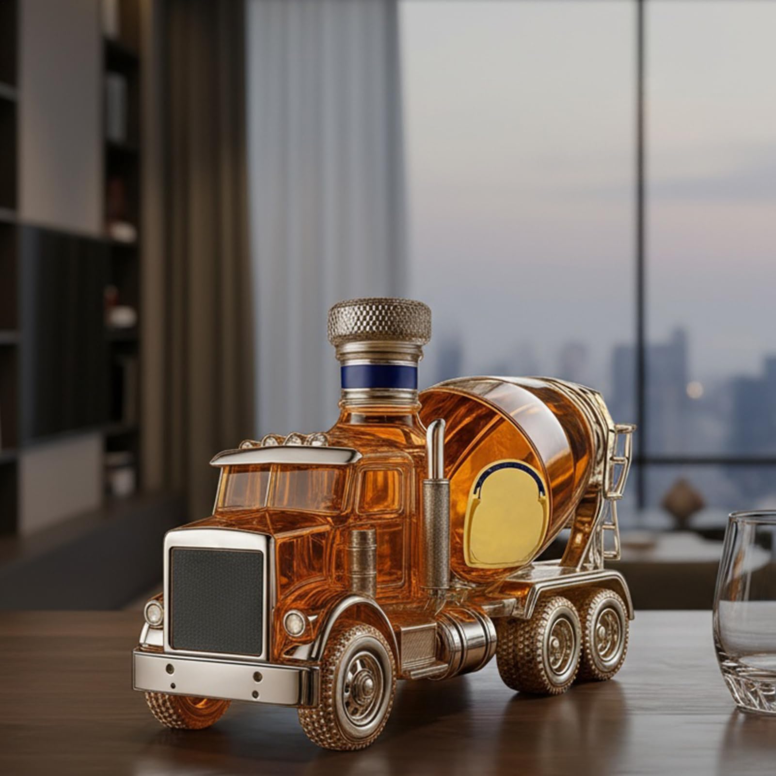 Decanter per whisky, decanter in vetro a forma di camion, divertente bottiglia di vino – per compleanno, Natale, matrimonio, inaugurazione della casa, bar, feste a casa, celebrazioni, vino