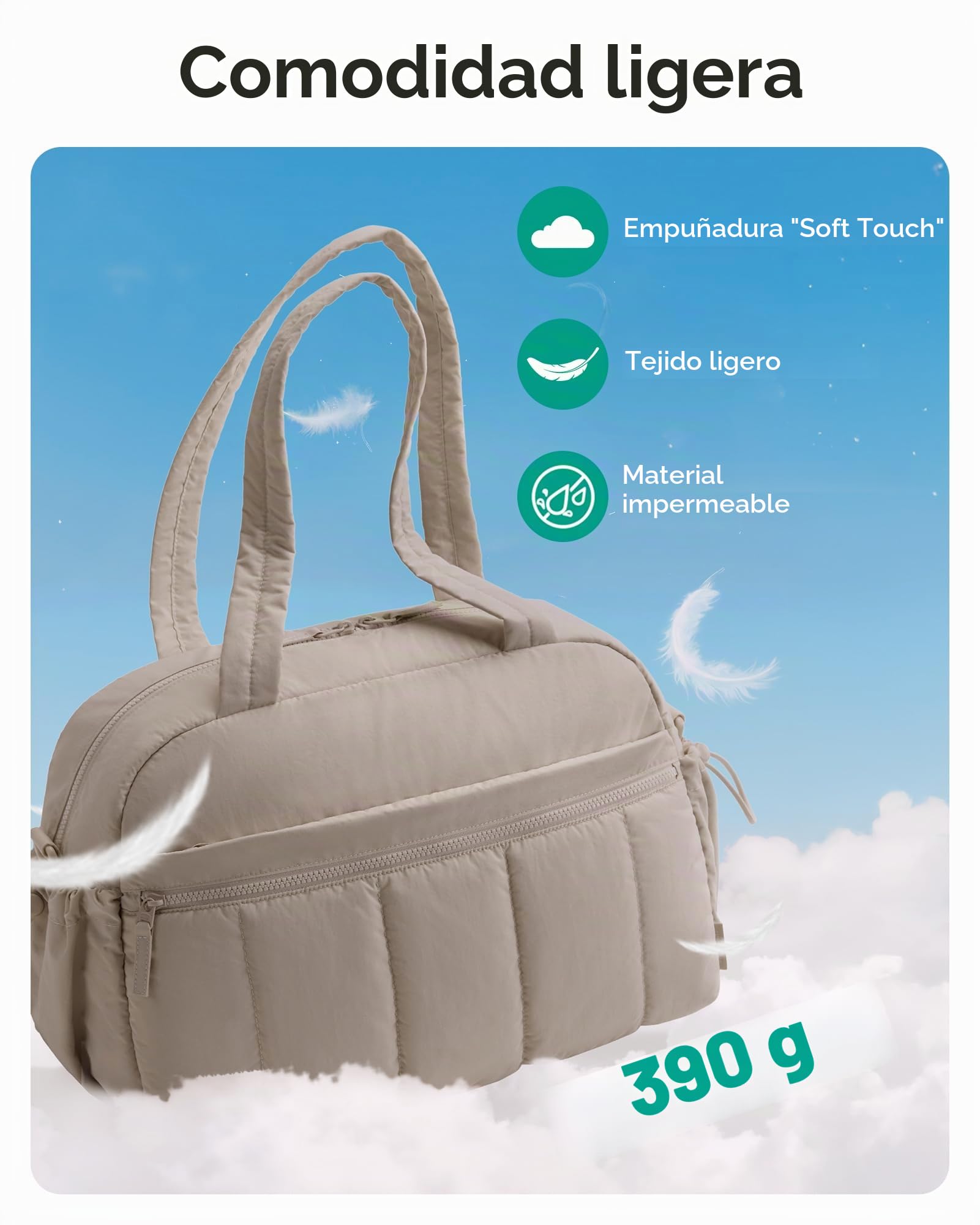 BAGSMART Bolsa de Viaje de 24 l Para Mujer, Impermeable, Equipaje de Mano Con PVC Para Gimnasio, Clínica, Hospital, Fitness, Natación