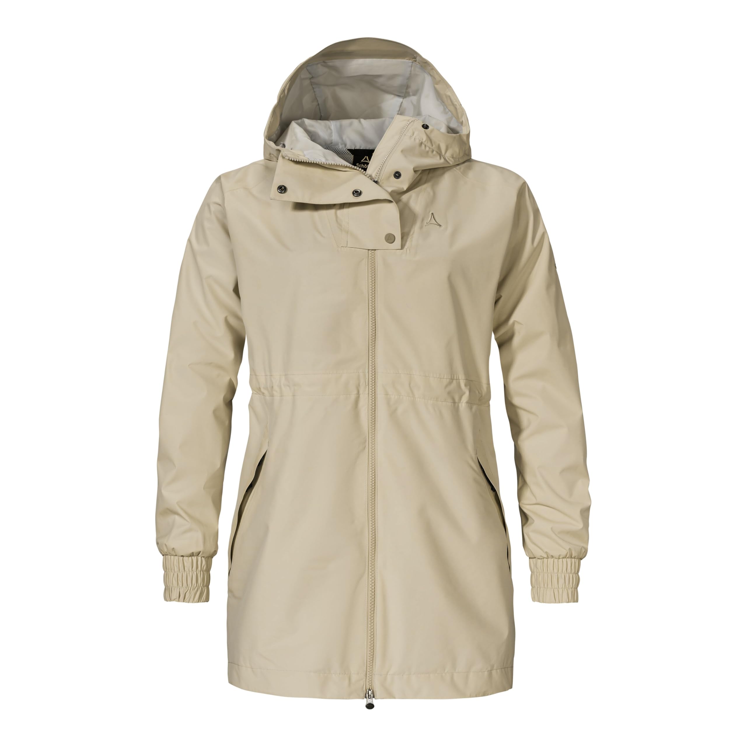 Schöffel Damen Parka Style Bohorok WMS, wasserdichter Regenparka aus recyceltem Material, atmungsaktive Allwetterjacke mit Oversize-Passform