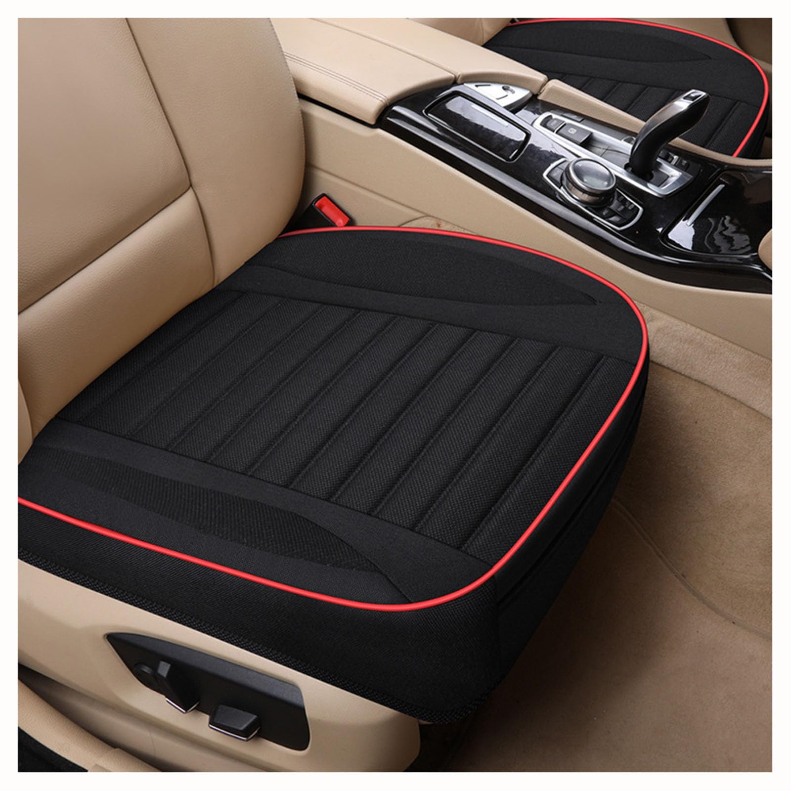 FVVWVRCSX Car Seat Cushion, for Toyota Corolla Verso (Mk3) MPV 2004-2025 2026 Front Non Slip Breathable Comfort Protector Back Support Pain Relief Accessories,Black