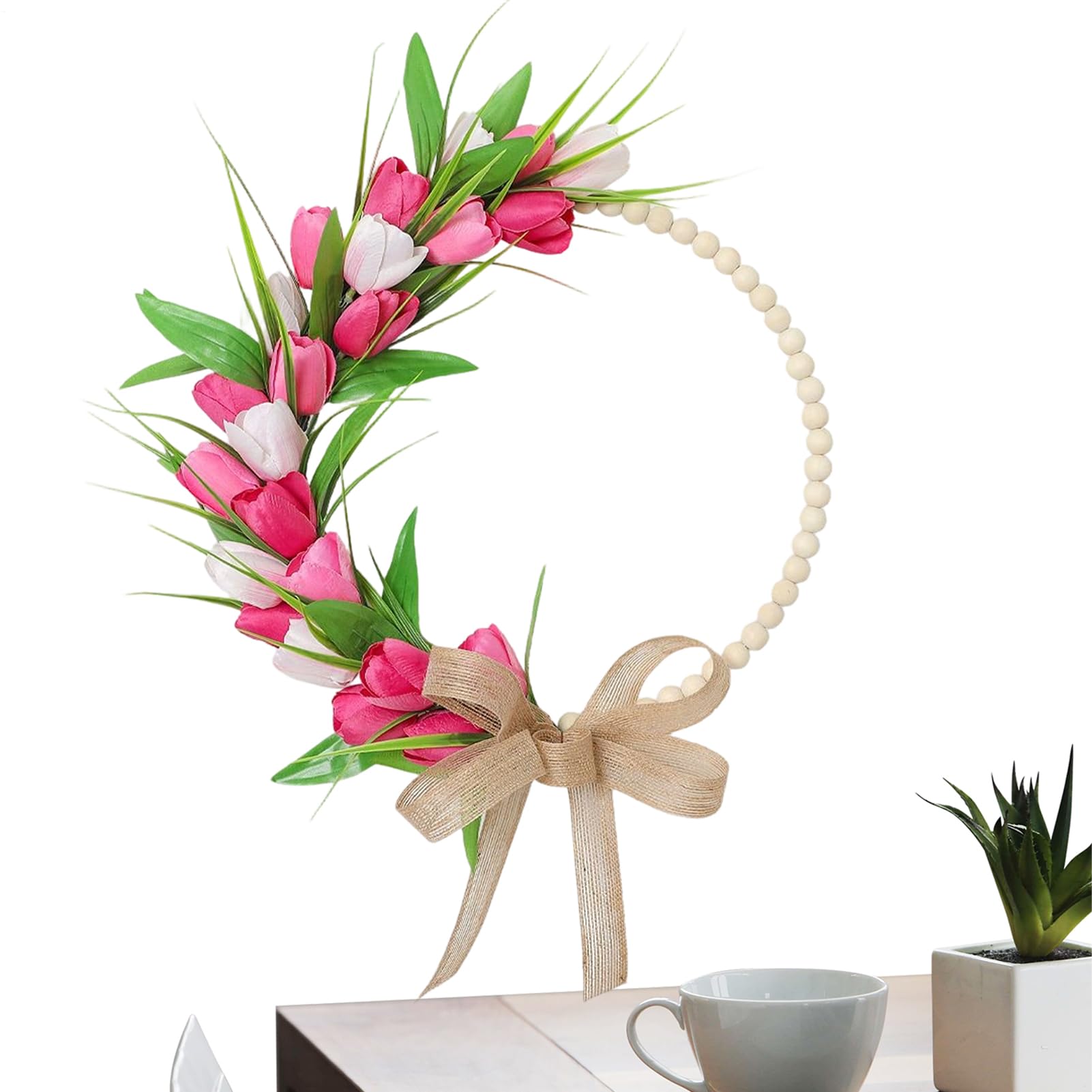 Couronne de Pâques bohème et décoration de maison pour un accueil chaleureux