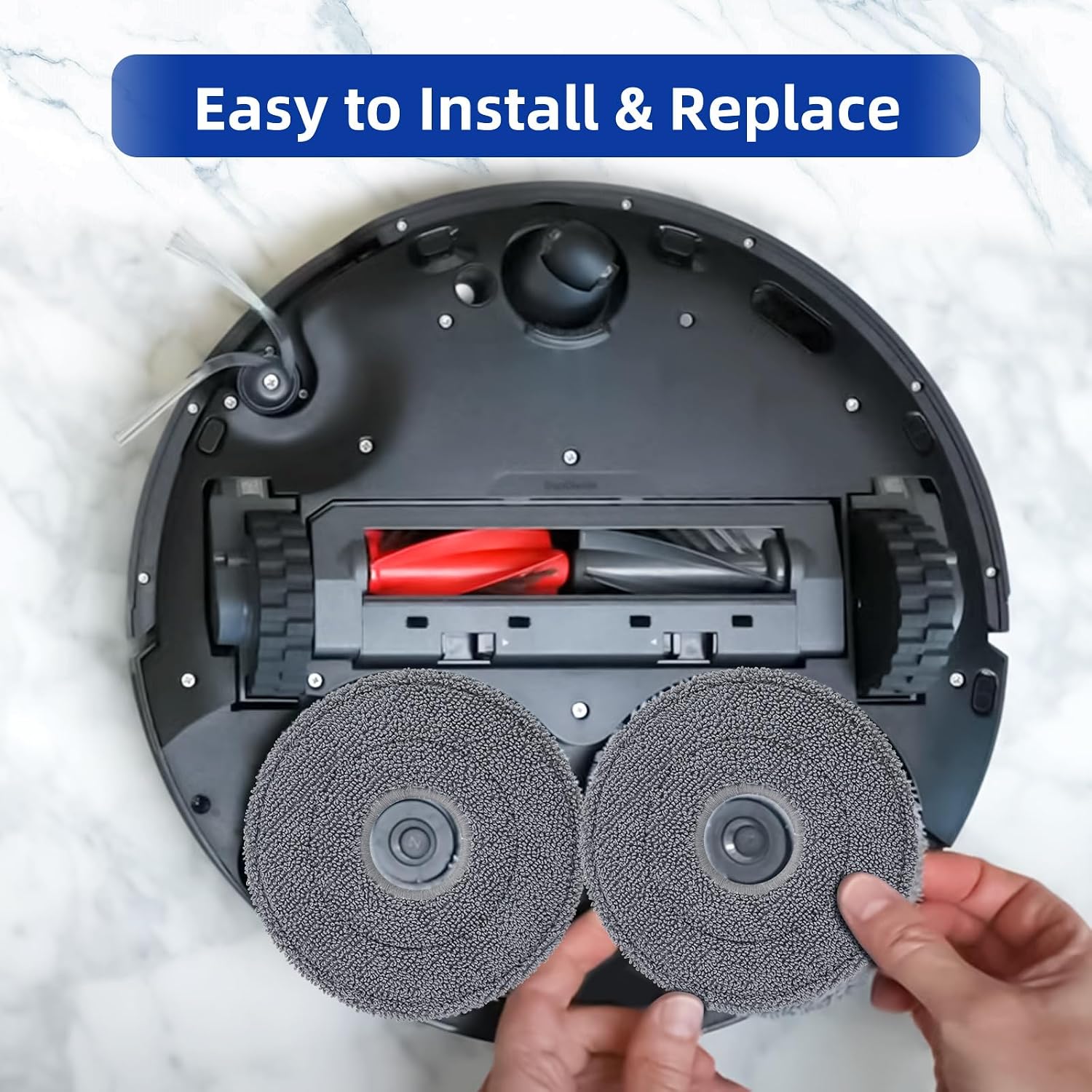 VIEWALL 8 Pack Mop Pads for Roborock Saros 10R/Saros 20/Qrevo Edge 2/3 Pro image 5