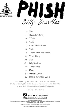 Phish - Billy Breathes: Phish: 9780793572373: Amazon.com: Books Phish - Billy Breathes: Phish: 9780793572373: Amazon.com: Books