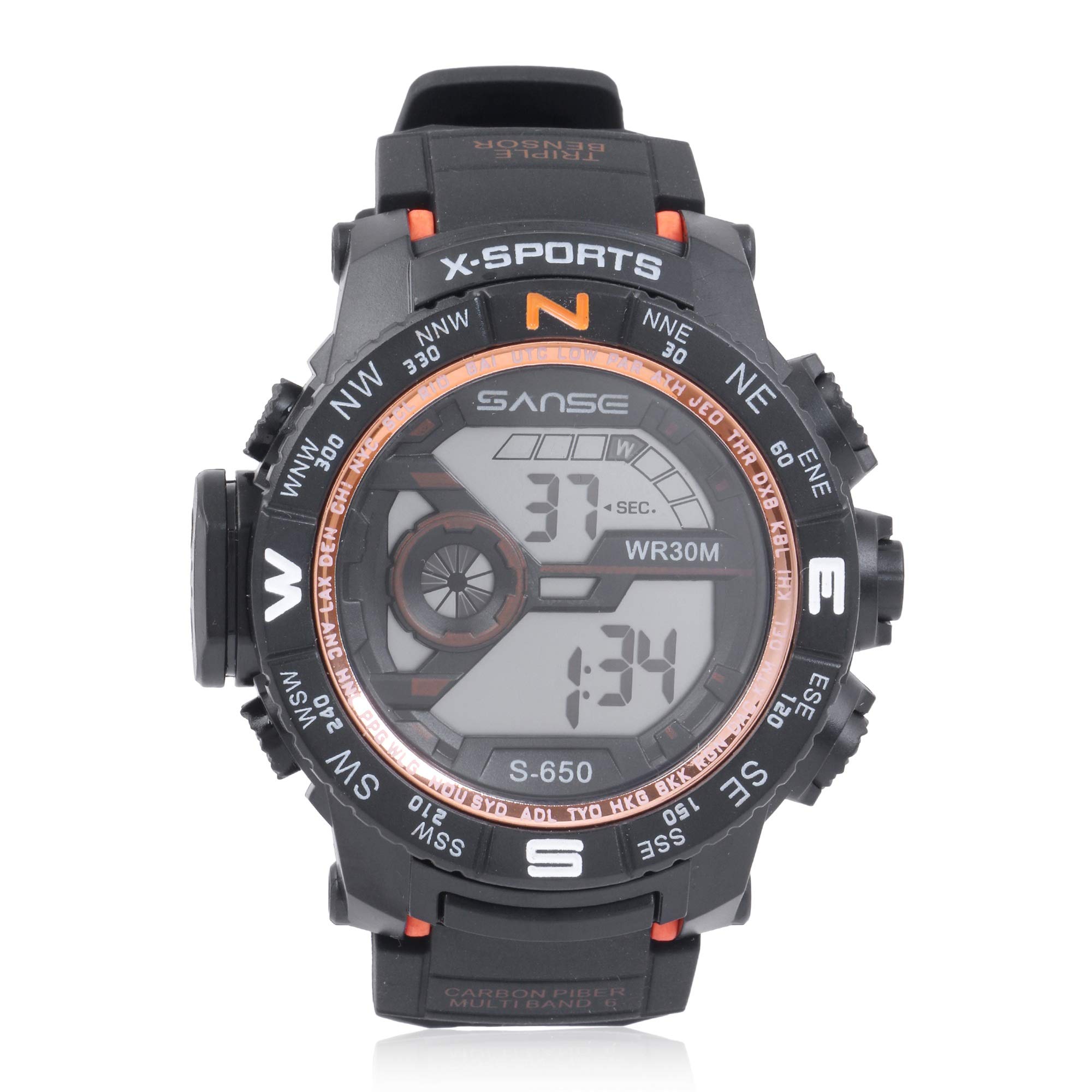 SKYLOFTS Sanse Digital Orange Dial Waterproof Sports Watches for Boys & Men LED Watch- 40mm Dial (B07H7N84CB) Amazon Price History, Amazon Price Tracker