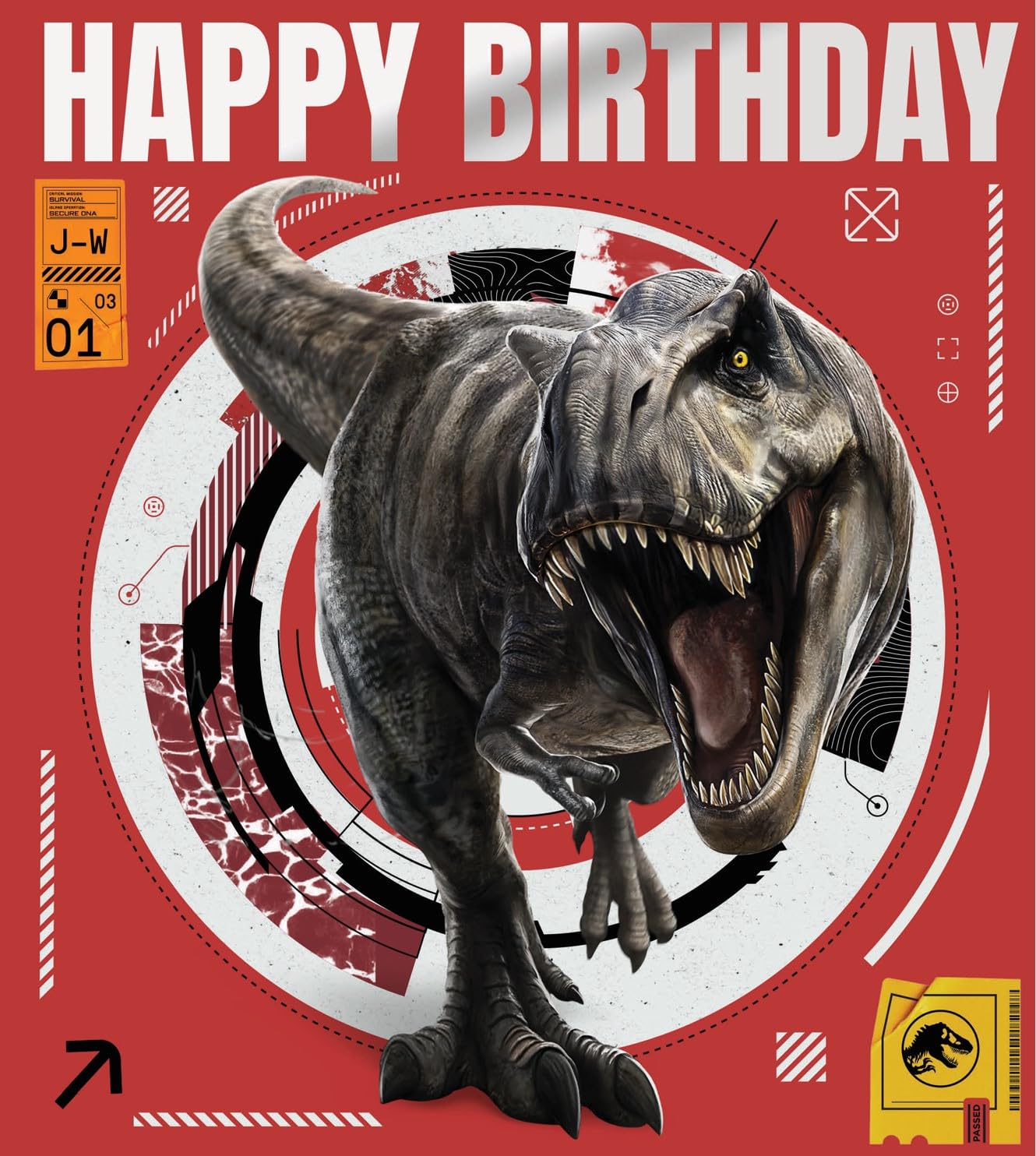 JURASSIC WORLD BIRTHDAY CARD DINOSAUR BIRTHDAY CARD