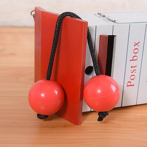 Miniatura 6 de 2 pares de maracas Aslatua, instrumento de percusión musical Kashaka Asalato, bolas rítmicas africanas, color rojo