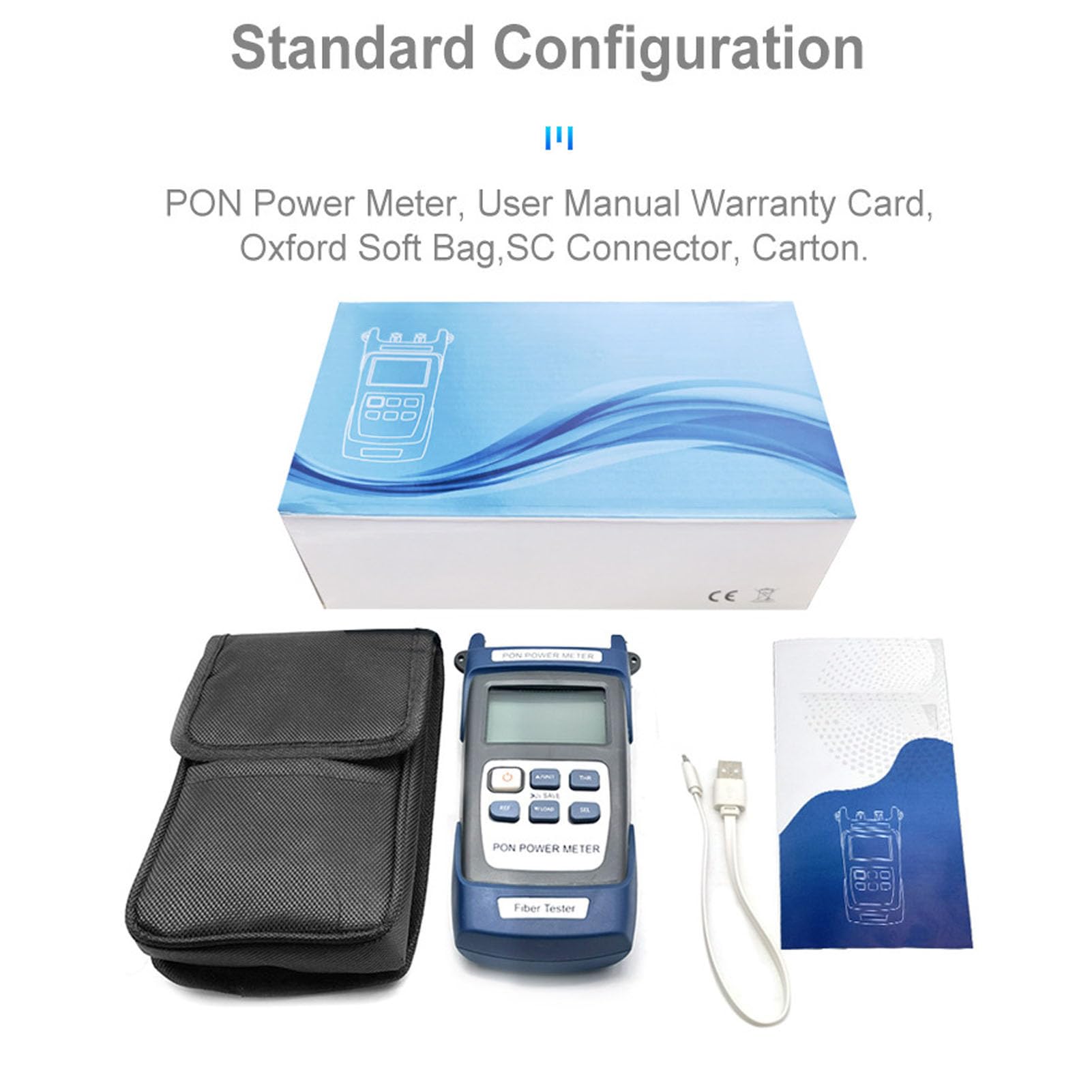 Optical Power Meter Glasfaser Test Tool Kit Hochpräzise Netzwerk Scanner FTTH PON GPON