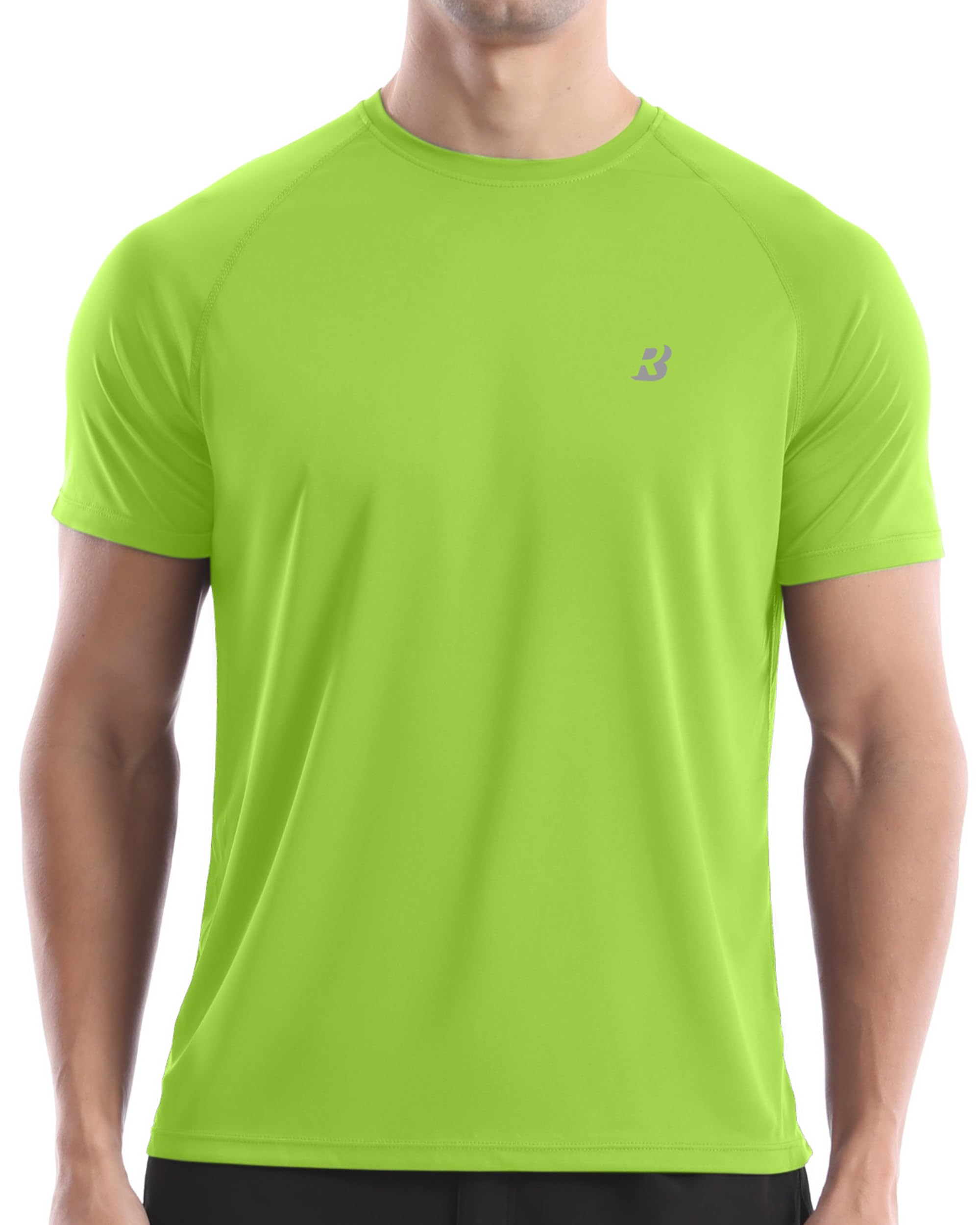Roadbox Herren Kurzarm Rashguard, UV Schutz UPF 50+ Schnelltrocknend Bade Shirt, Atmungsaktives Outdoor Wassersport Shirt
