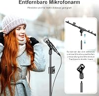 Stativ de microfon ZOMON cu trepied și braț telescopic, reglabil pe înălțime, robust, pentru voce și podcast, compatibil cu Blue Yeti, Shure SM58, SM48, Samson Q2U 4