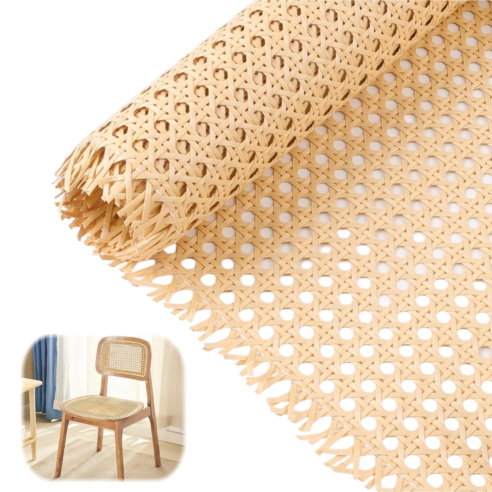 BDHYYM Rattan Webbing Roll 40 x 100 cm/15.7x39.3 in, PE Plastic Rattan Roll