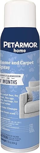 Vista 12 de PETARMOR Home Polvo para alfombra contra pulgas y garrapatas, protege tu hogar de pulgas y desodoriza alfombras, 16 oz