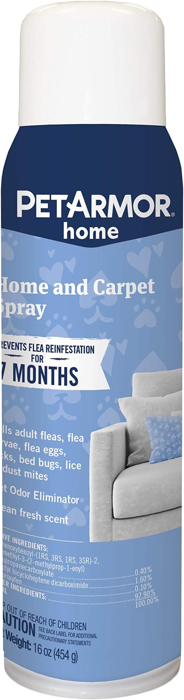 PETARMOR Home and Carpet Spray for Fleas and Ticks, Protect